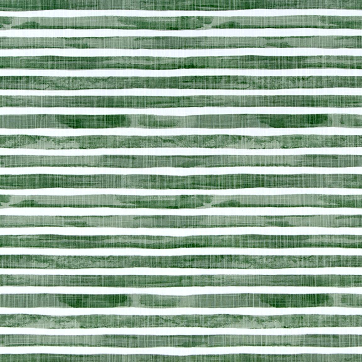 Fabric Cut Yardage in Nelson Fairway Green Horizontal Watercolor Stripe