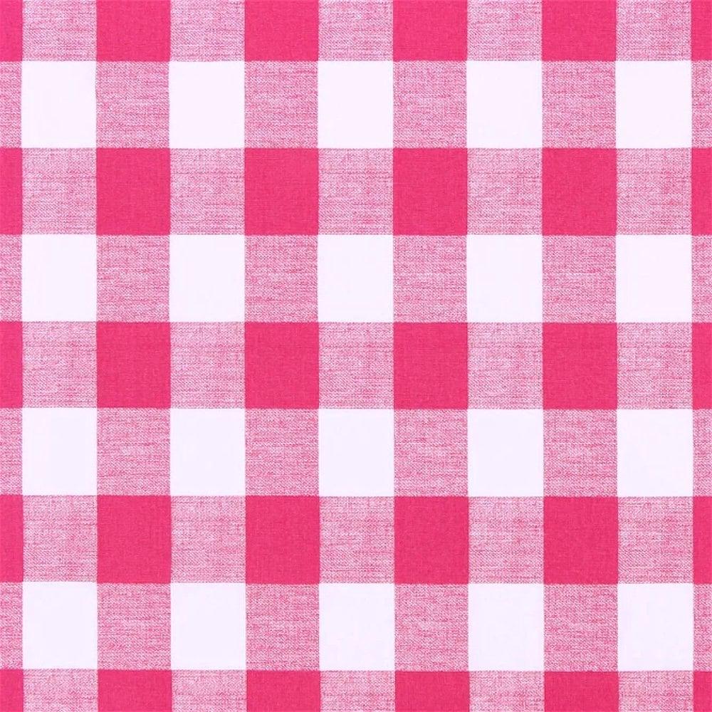 Fabric Cut Yardage in Anderson Flamingo Pink Buffalo Check Plaid