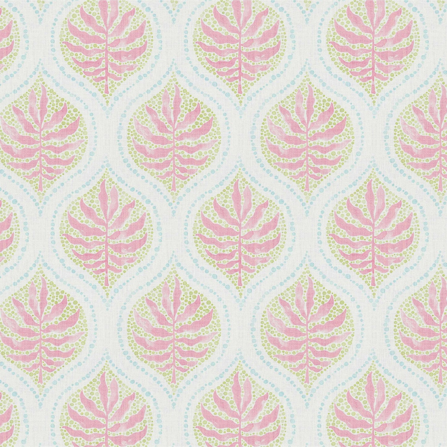 Round Tablecloth in Airlie Spring Green Ogee Floral Watercolor