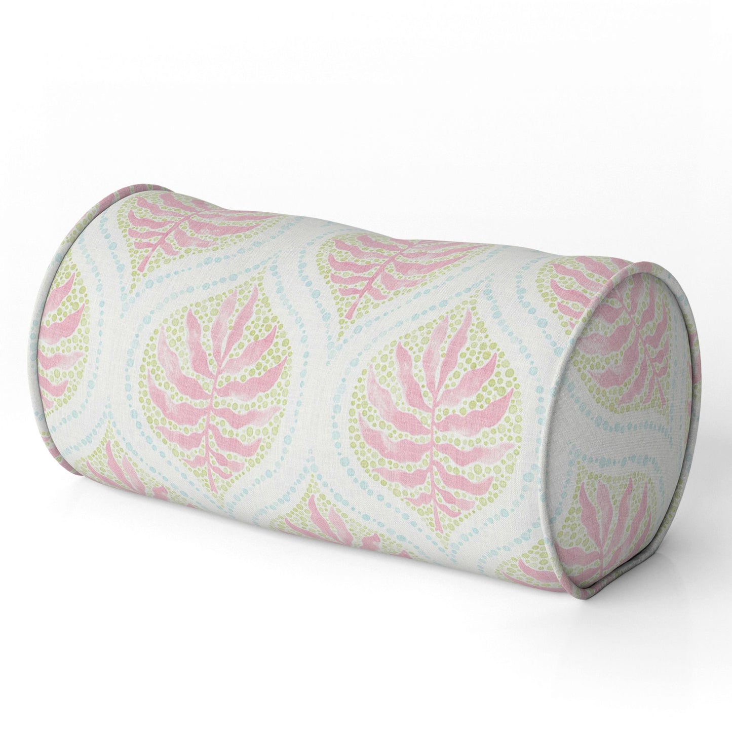 Decorative Pillows in Airlie Spring Green Ogee Floral Watercolor