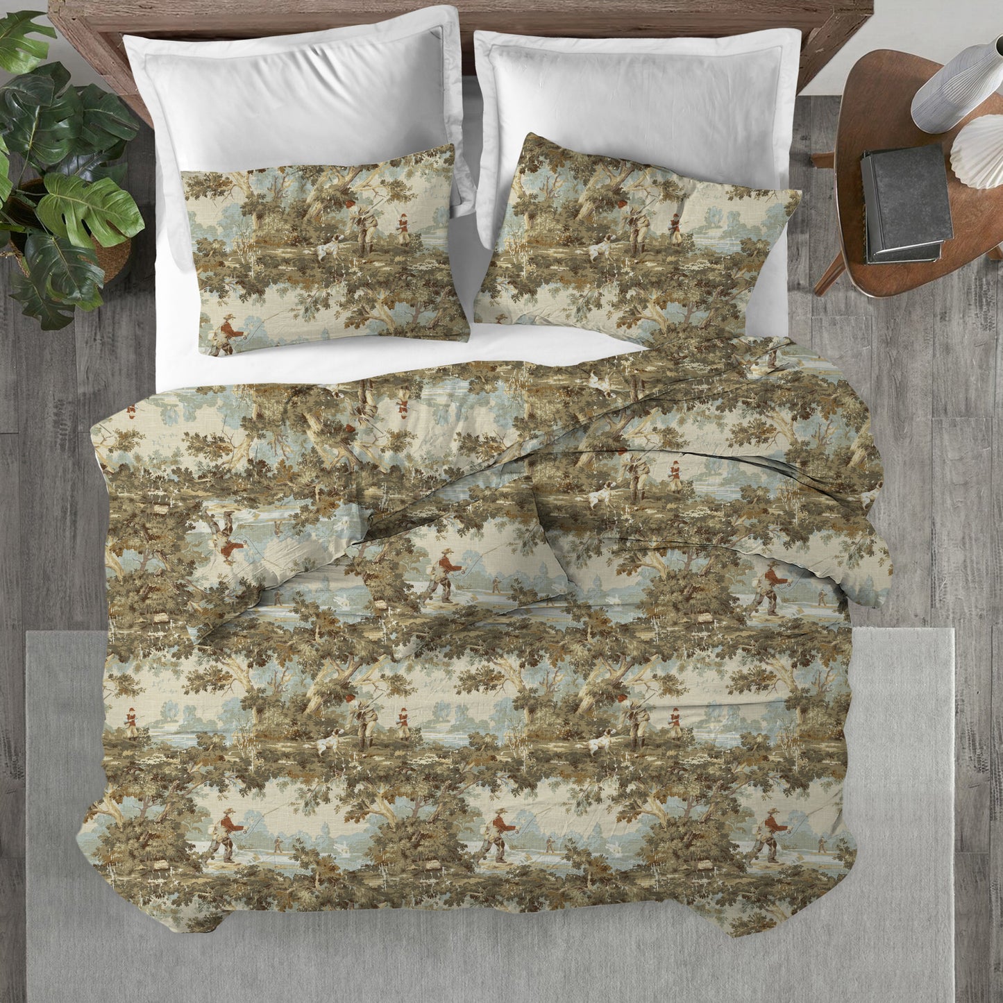 Duvet Cover in Avondale Vintage Sportsman Toile