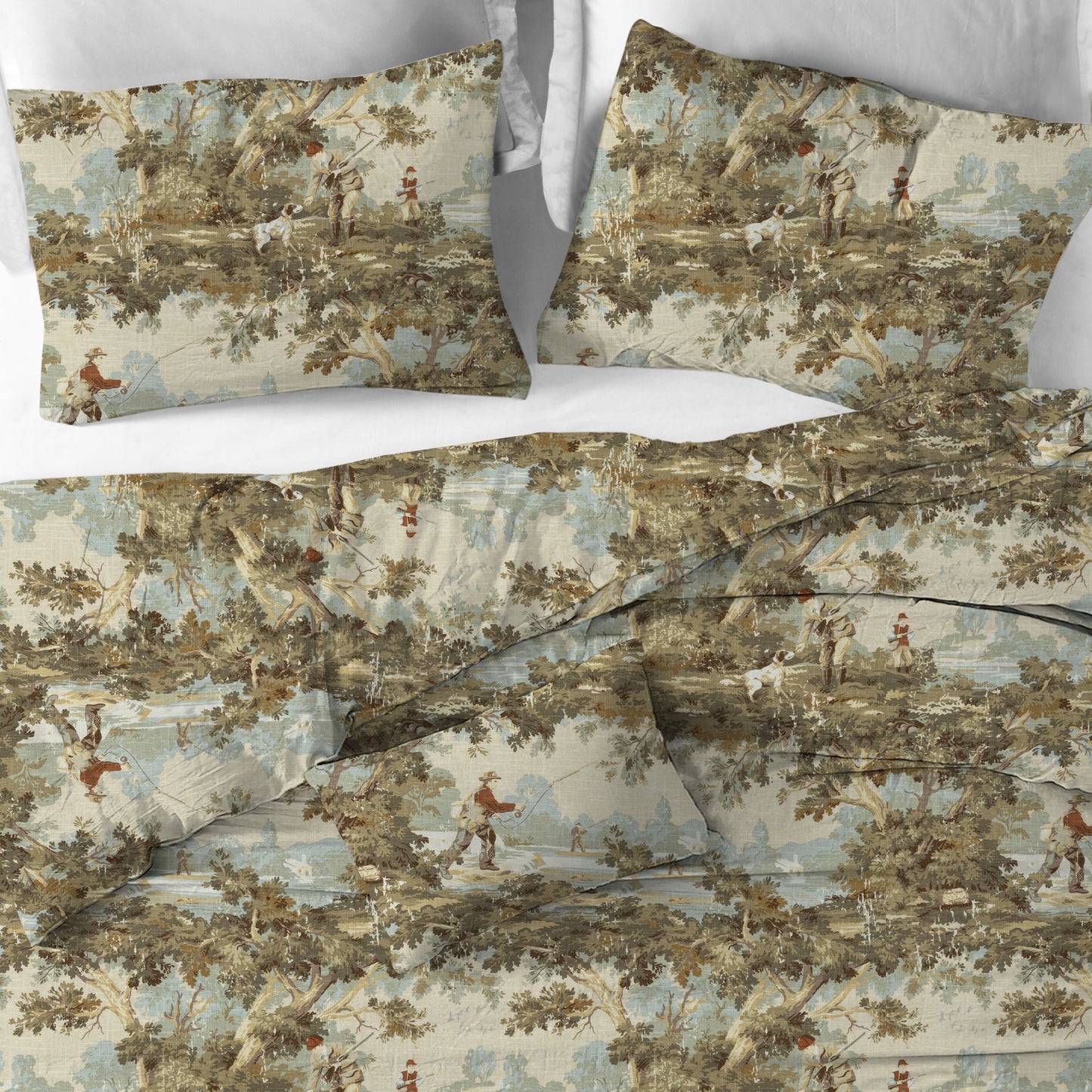 Duvet Cover in Avondale Vintage Sportsman Toile