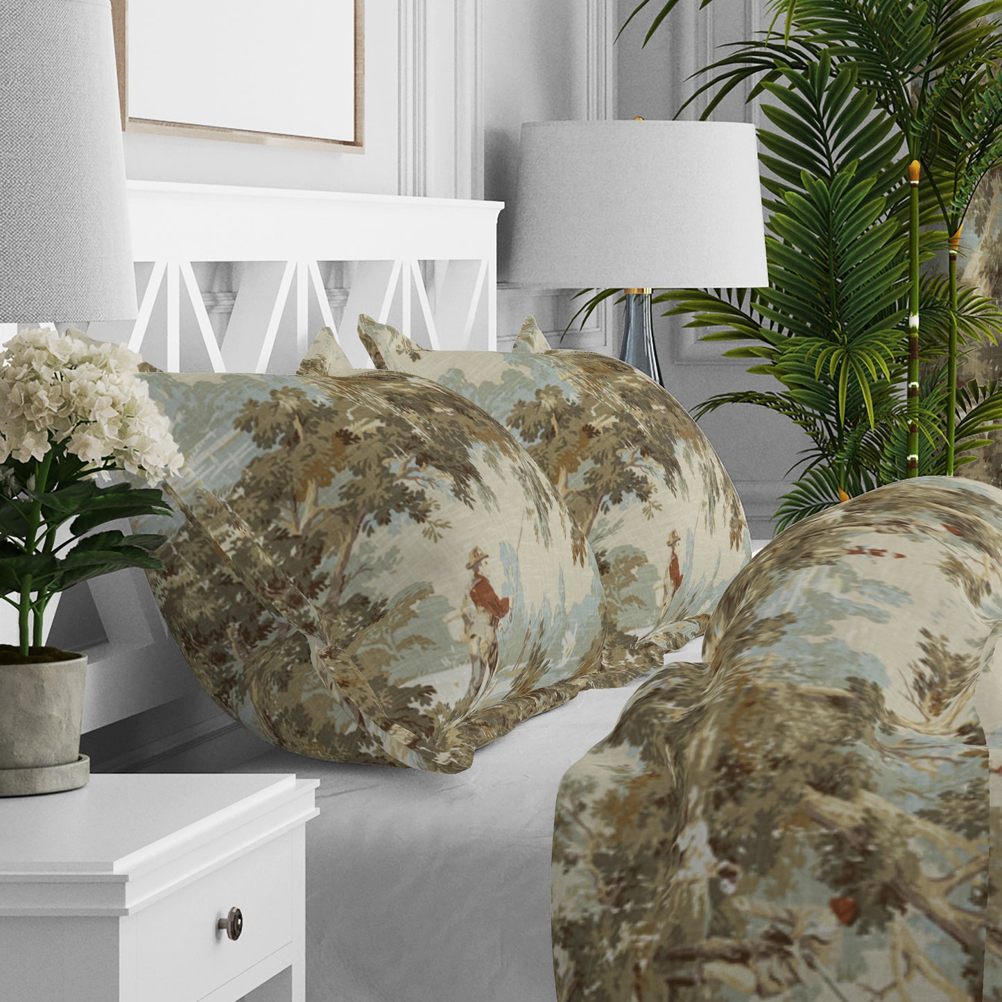 Pillow Sham in Avondale Vintage Sportsman Toile