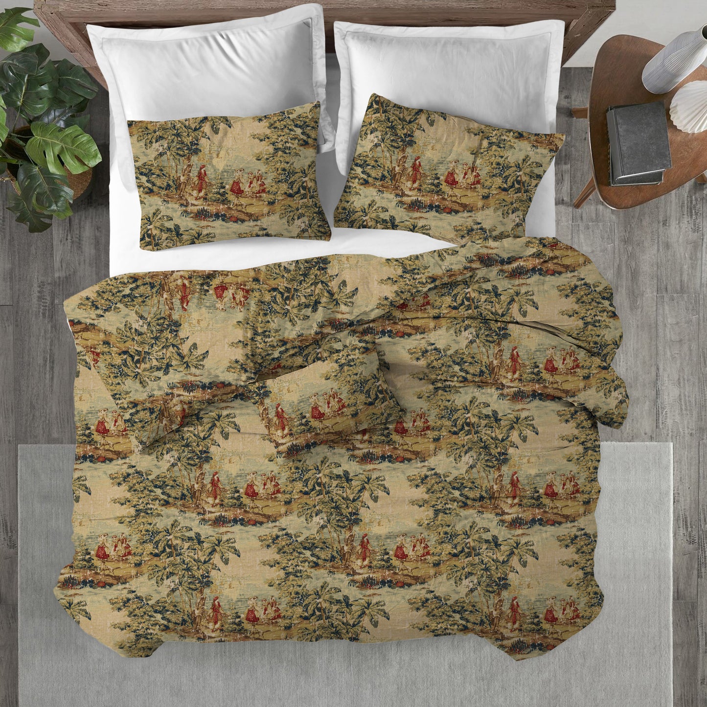 Duvet Cover in Bosporus Antique Red Toile