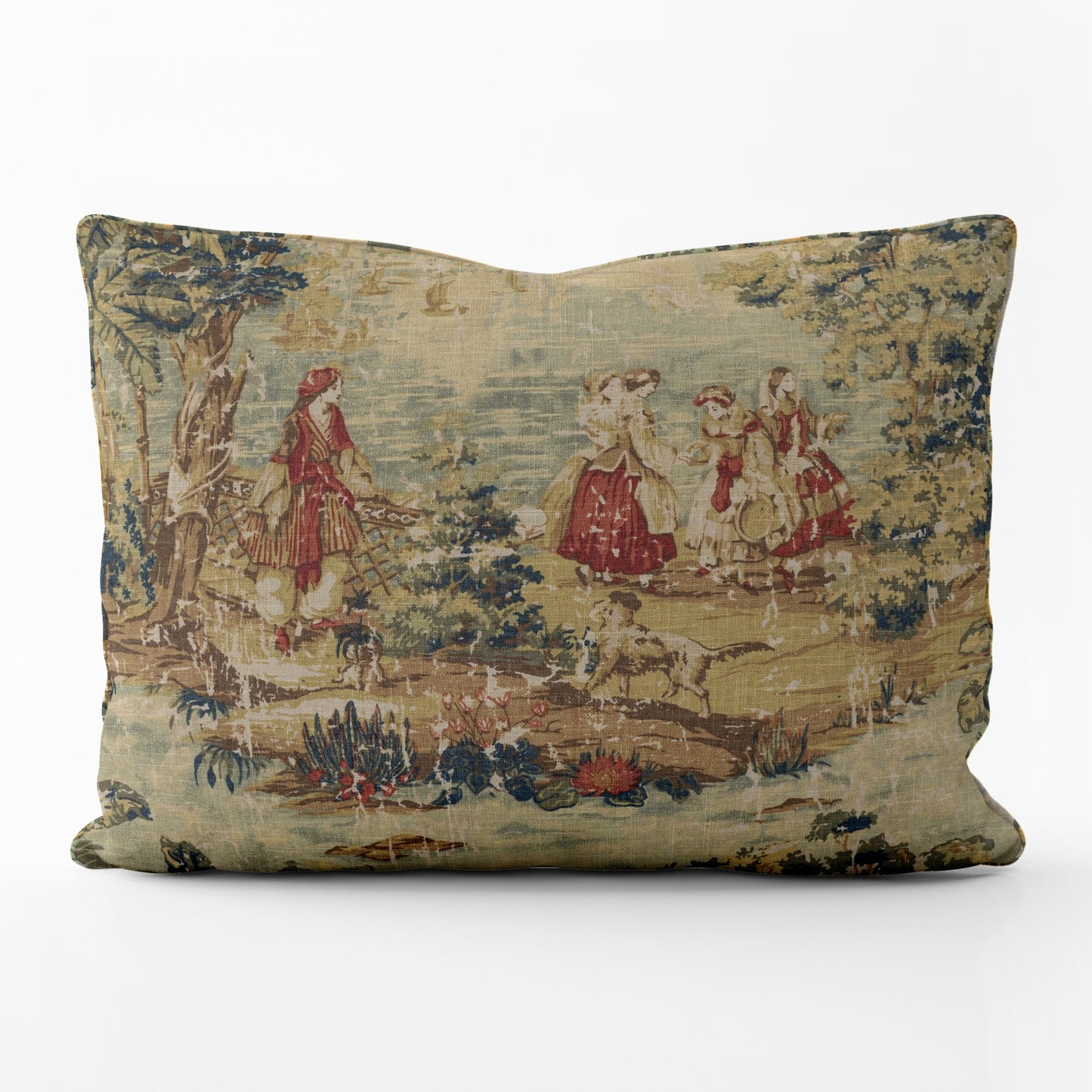 Decorative Pillows in Bosporus Antique Red Toile