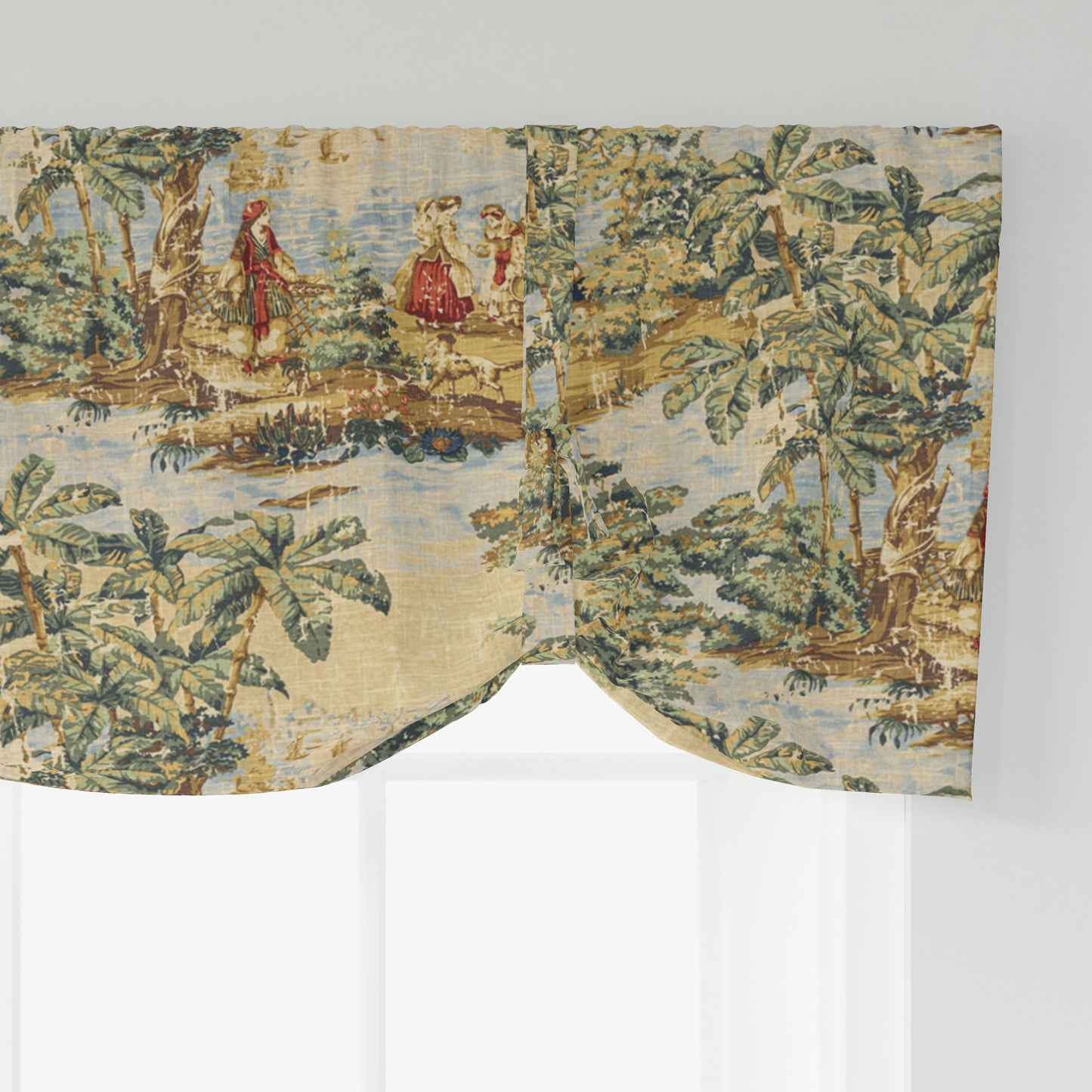 Tie-Up Valance in Bosporus Billiard Renaissance Toile