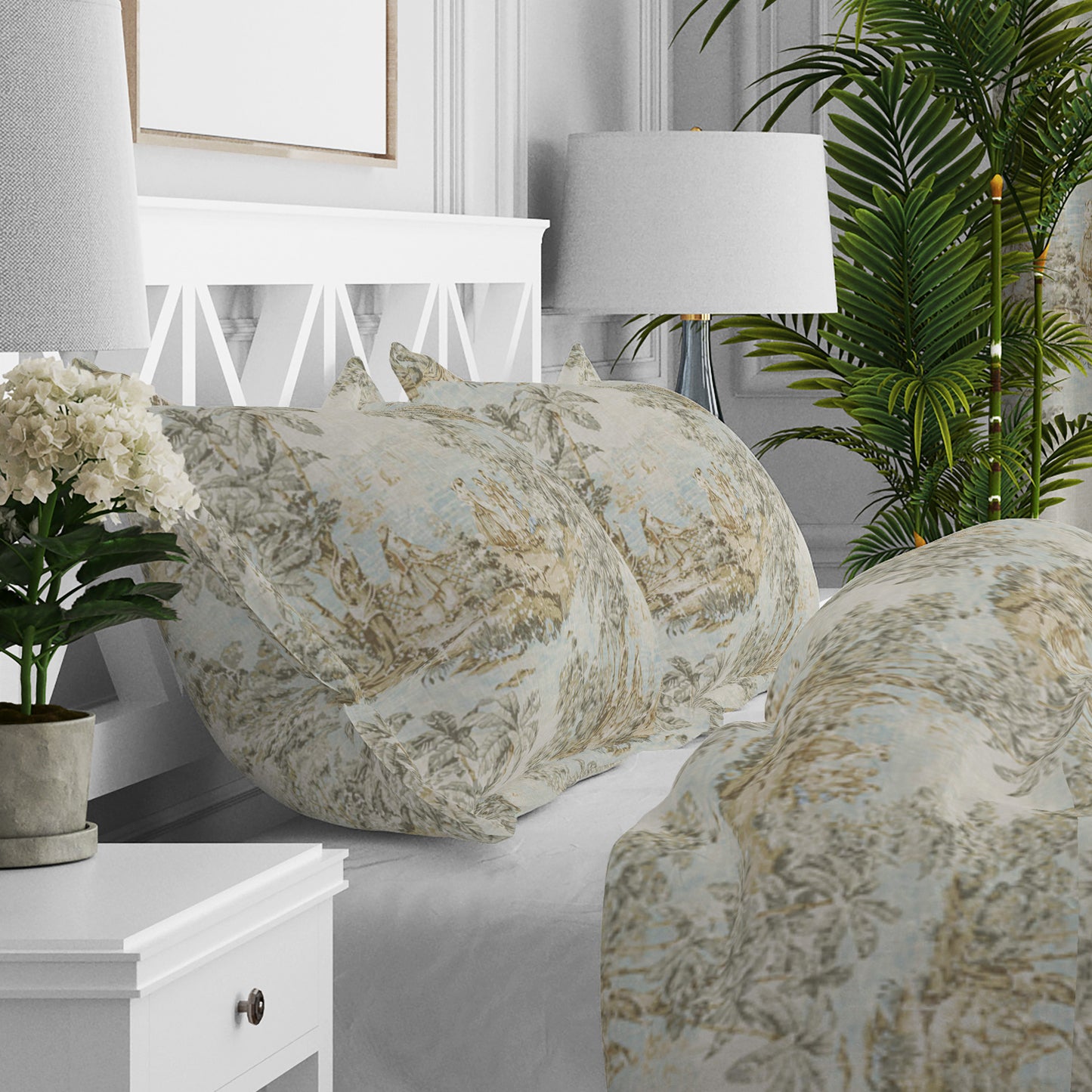 Pillow Sham in Bosporus Flax Toile