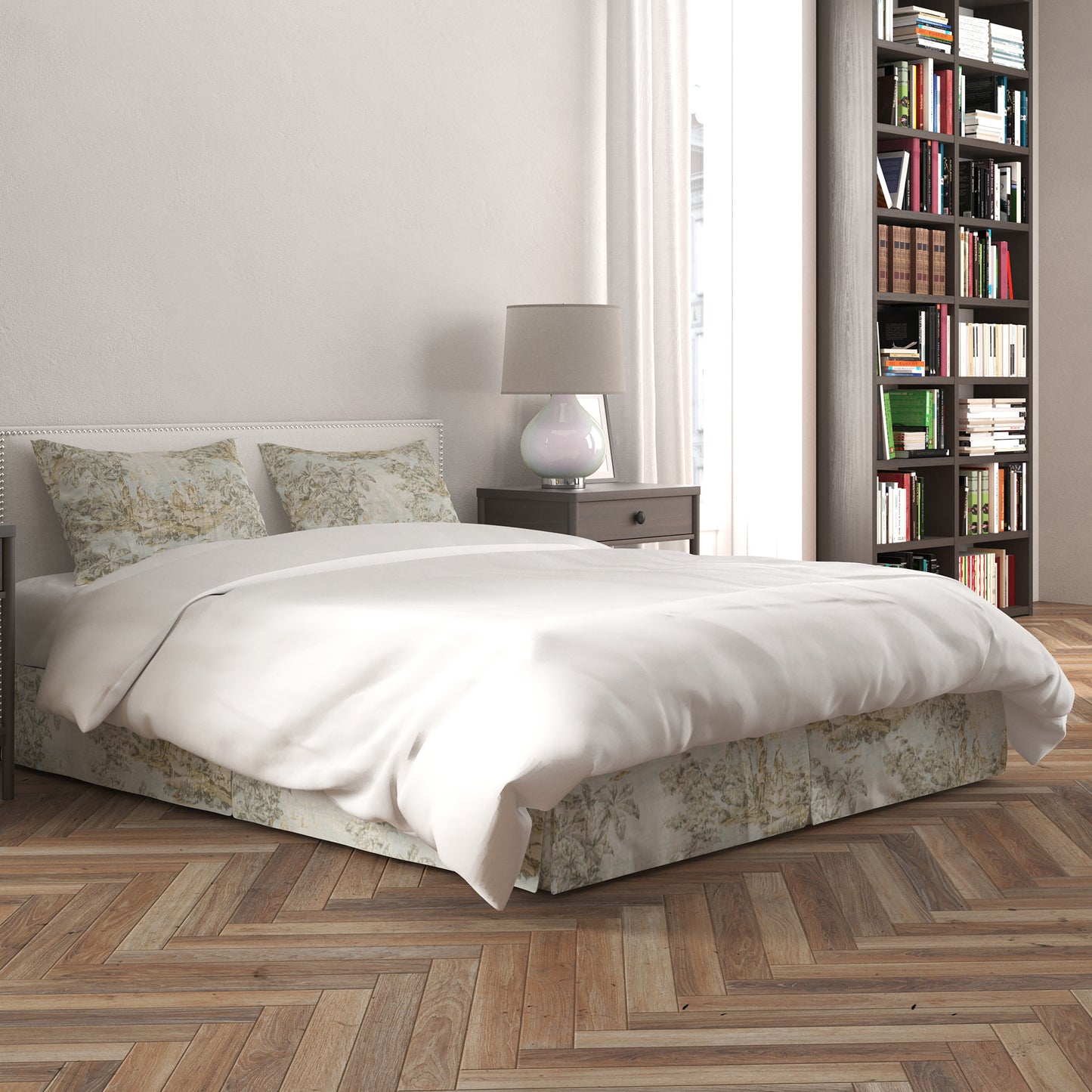 Tailored Bedskirt in Bosporus Flax Toile