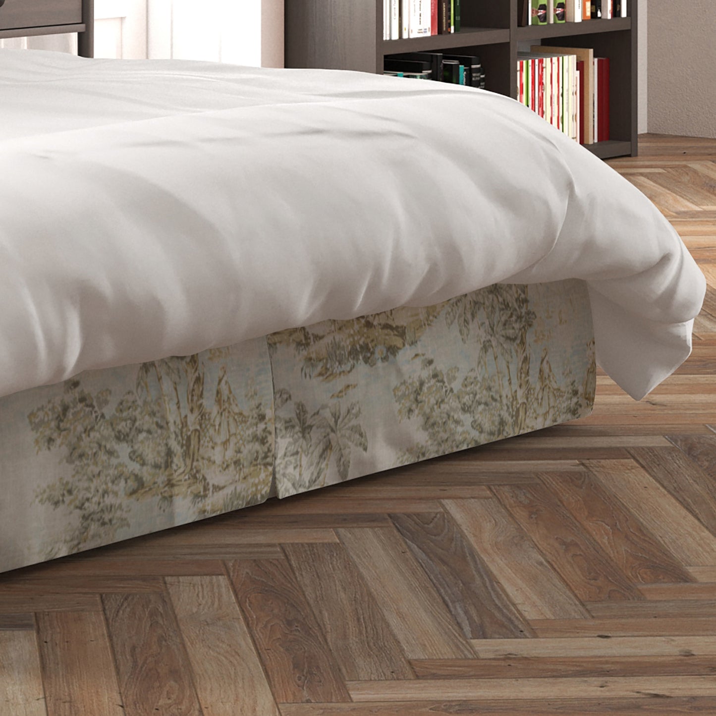 Tailored Bedskirt in Bosporus Flax Toile