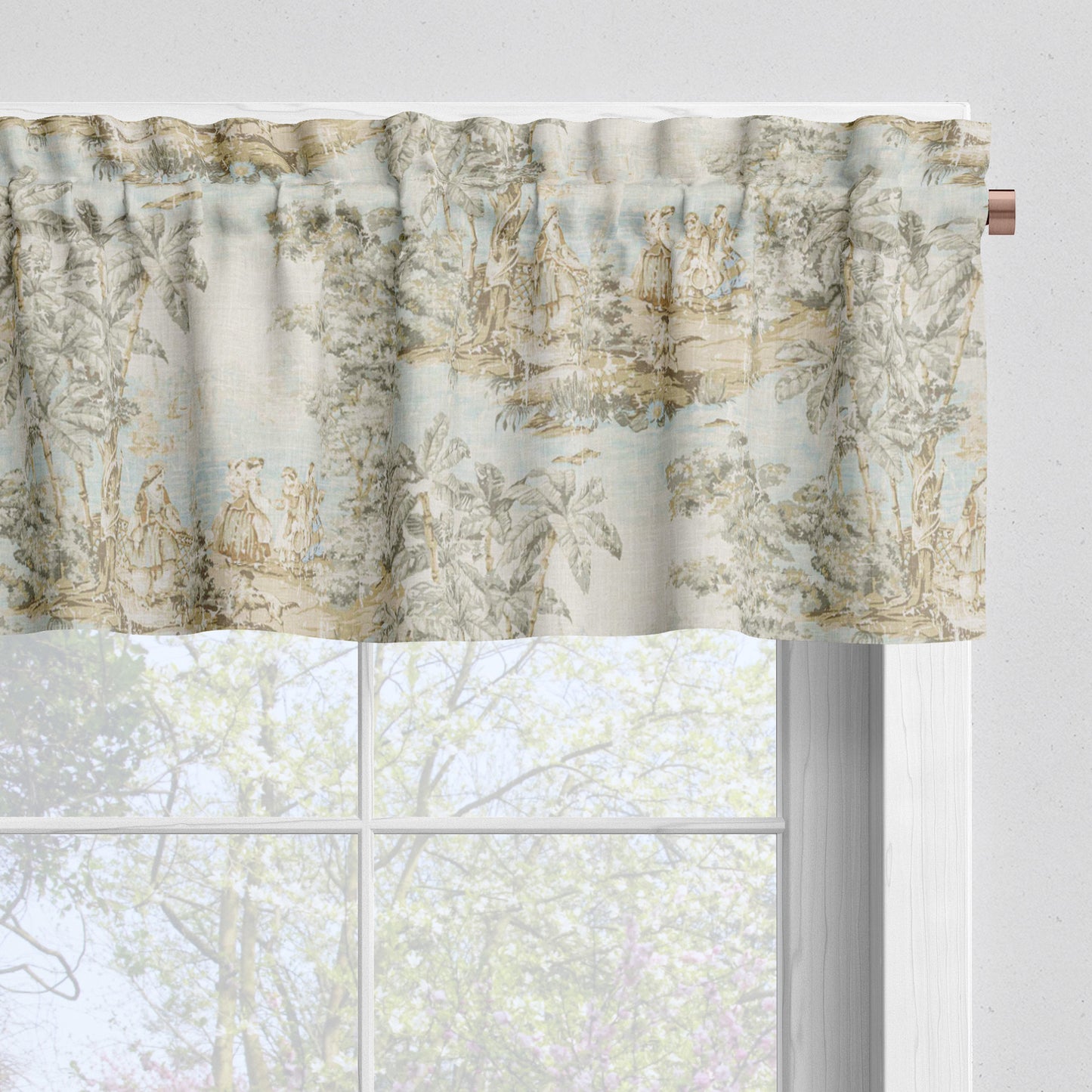 Tailored Valance in Bosporus Flax Toile