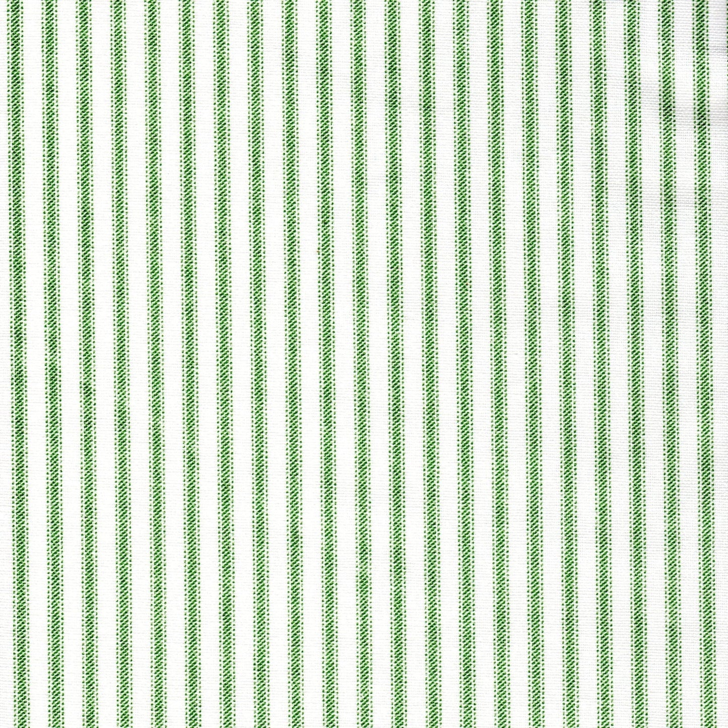 Back Tab Curtain Panels Pairs in Classic Pine Green Ticking Stripe on White