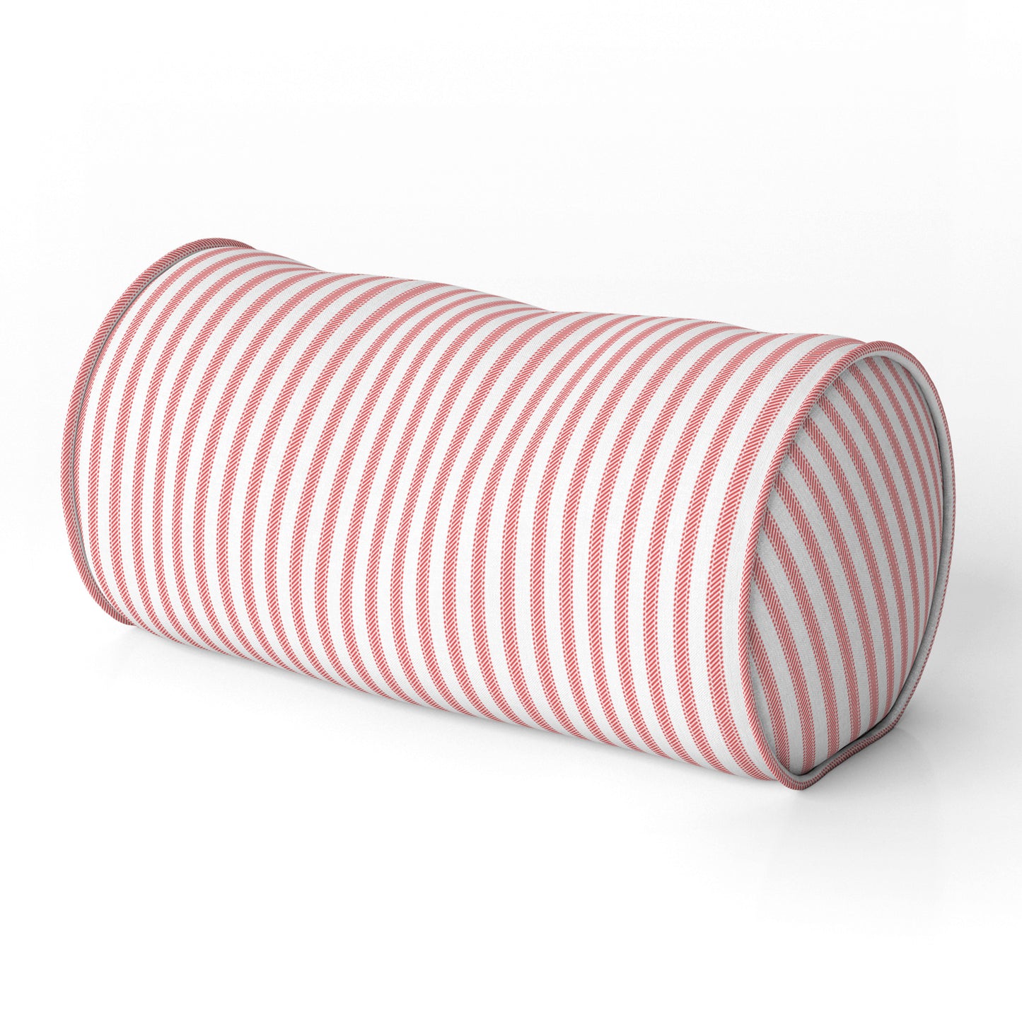 Decorative Pillows in Classic Lipstick Red Ticking Stripe on White