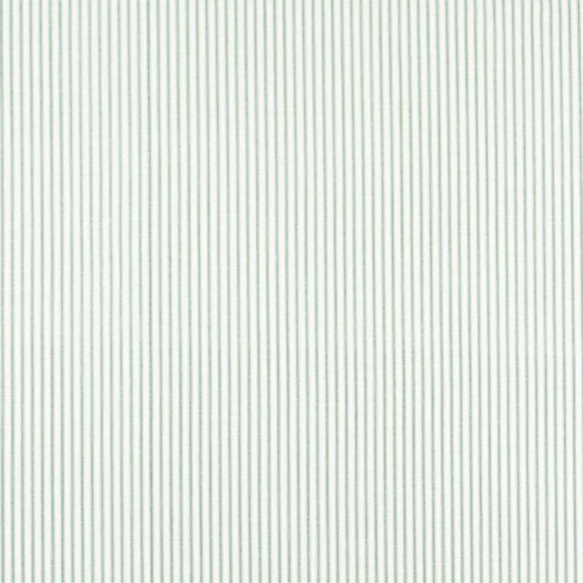 back tab curtain panels pair in Classic Pistachio Green Ticking Stripe on White