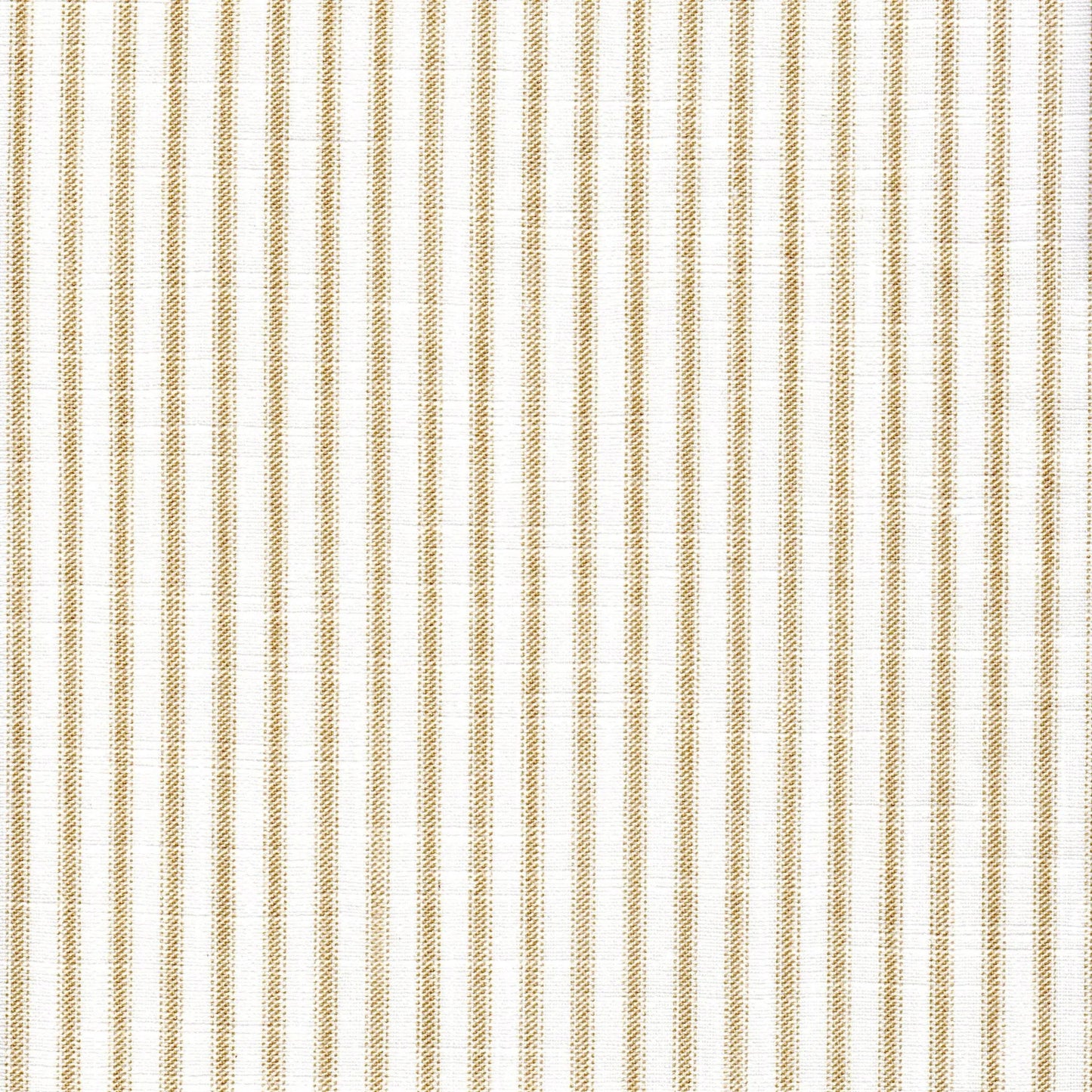 Gathered Bedskirt in Classic Shoreline Tan Ticking Stripe on White