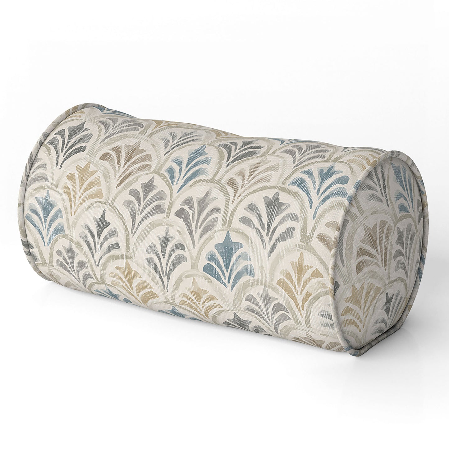 Decorative Pillows in Countess Harbor Blue Scallop Watercolor