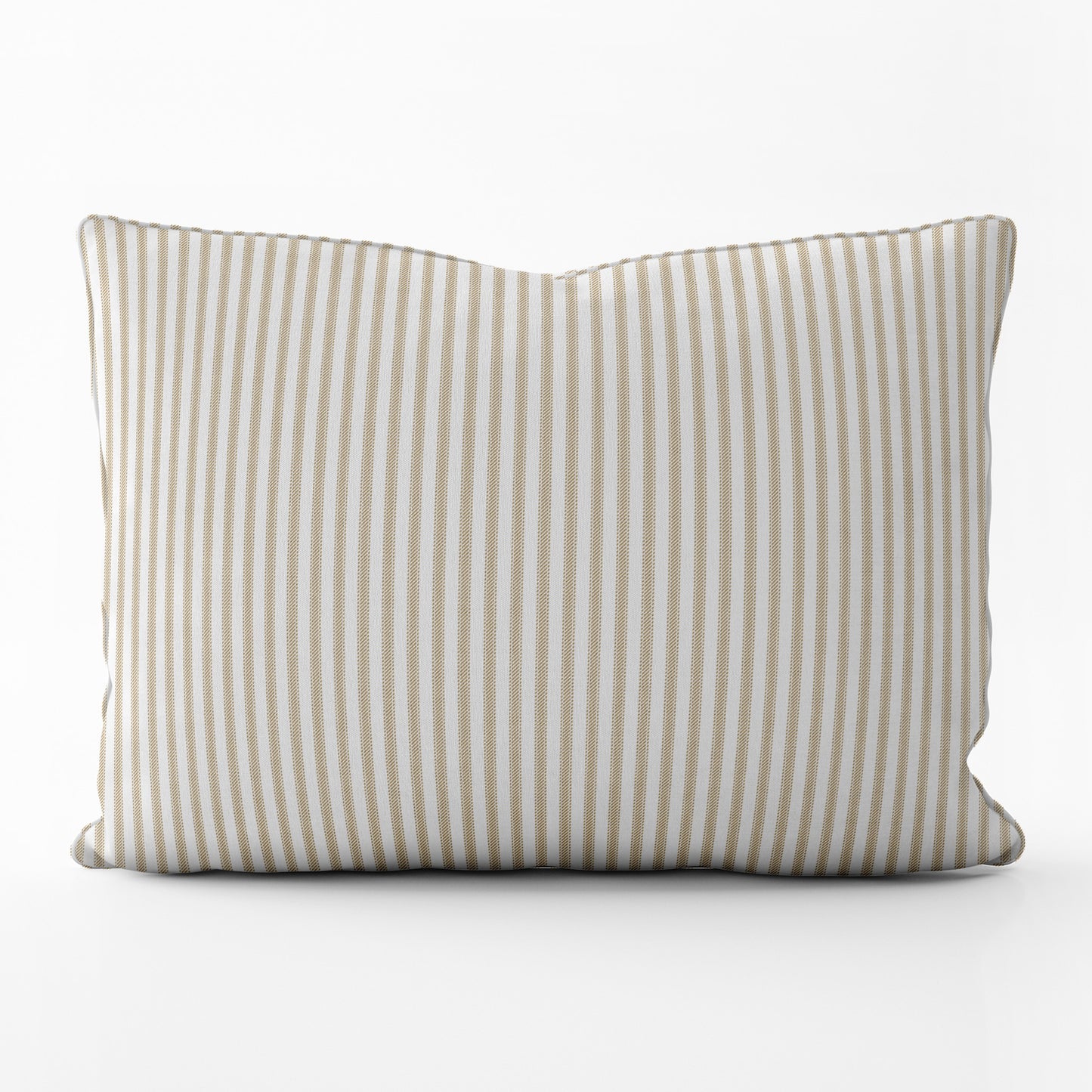 Decorative Pillows in Berlin Sand Beige Ticking Stripe