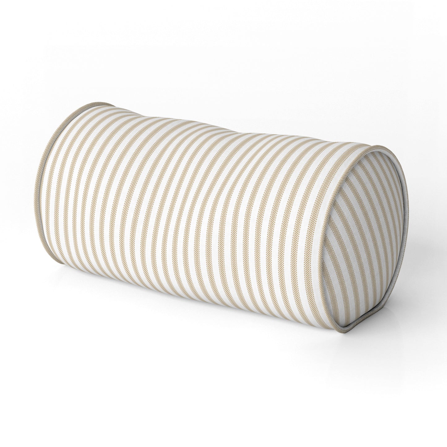 Decorative Pillows in Berlin Sand Beige Ticking Stripe