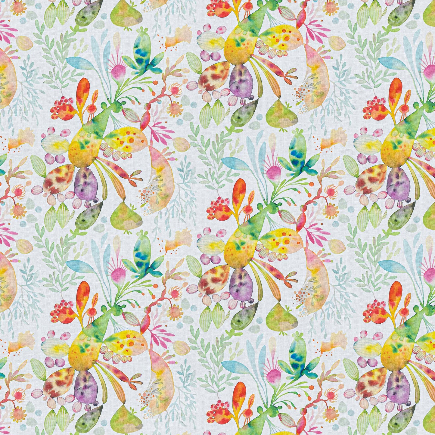 Round Tablecloth in Kowtow Multi-Color Bright Abstract Watercolor- Blue, Green, Yellow, Pink