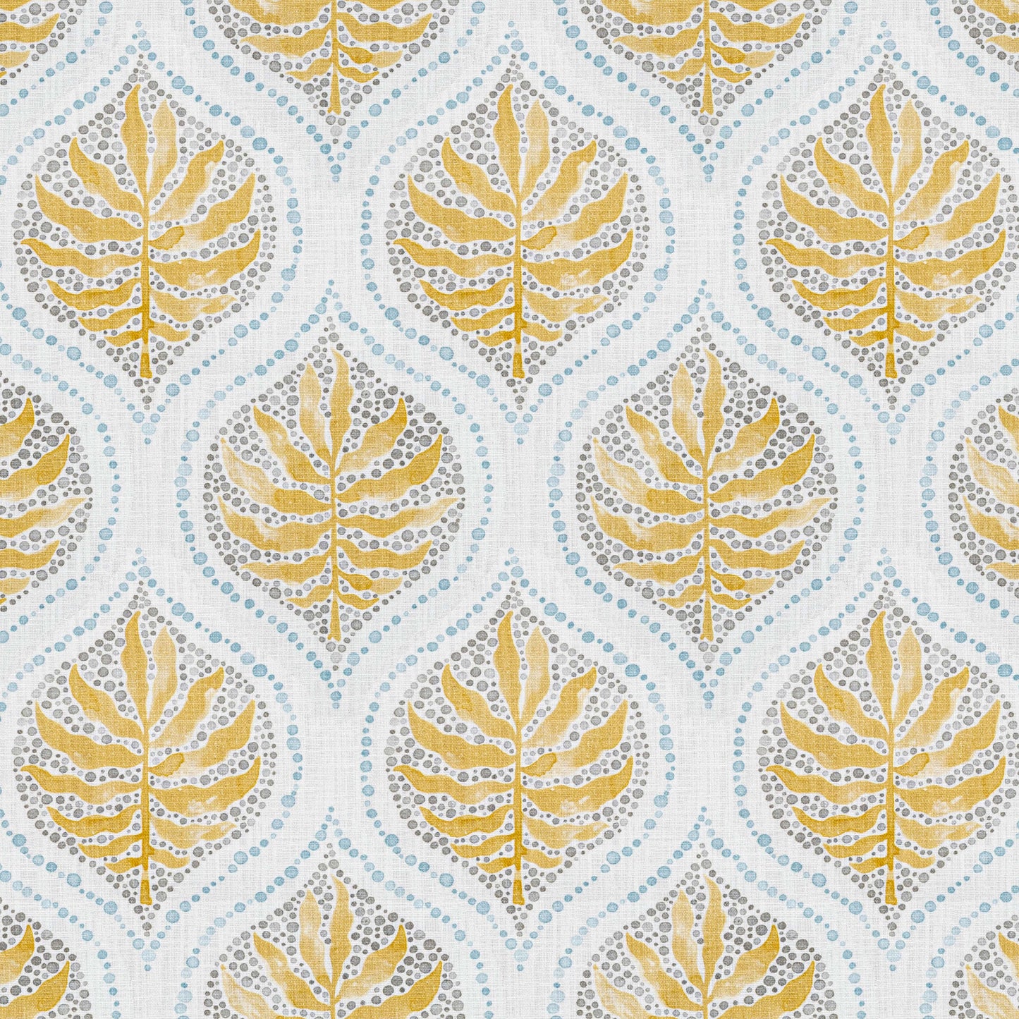 Tailored Crib Skirt in Airlie Amber Ogee Floral Watercolor- Gold, Gray, Blue