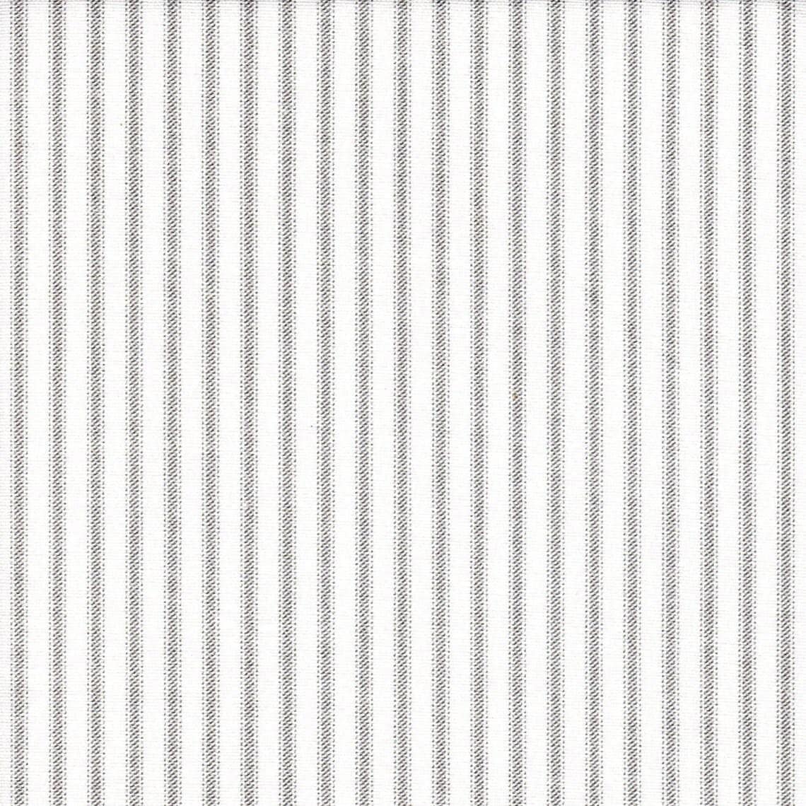 Fabric Cut Yardage in Classic Storm Gray Ticking Stripe on White