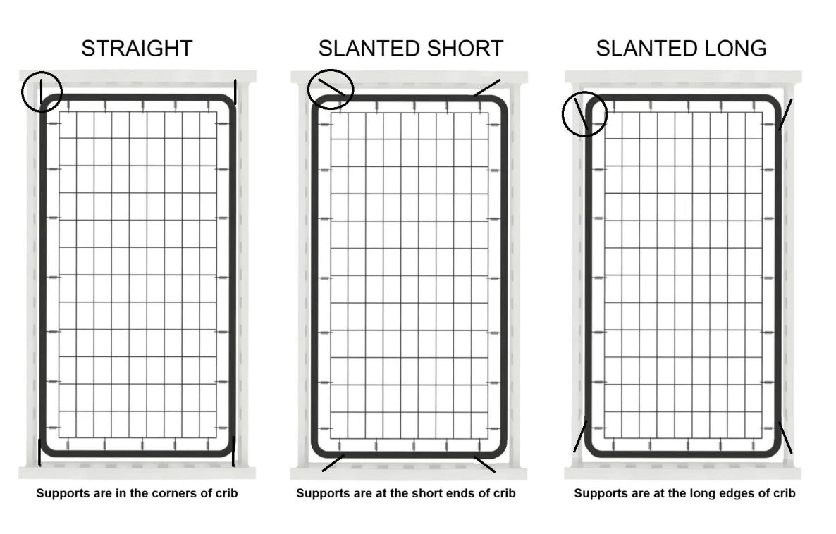 Tailored Crib Skirt in Babur Cancun Blue Watercolor Wavy Stripe