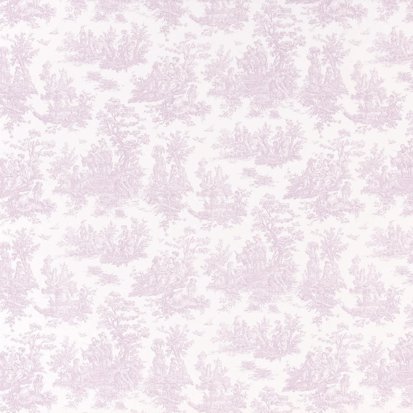 Fabric Cut Yardage in Jamestown Orchid Lavender Colonial Country Toile