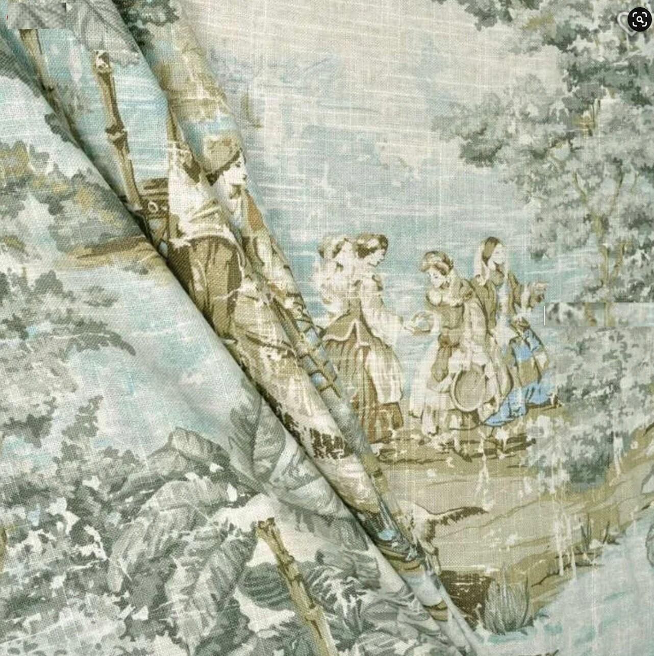 Fabric Cut Yardage in Bosporus Flax Renaissance Toile