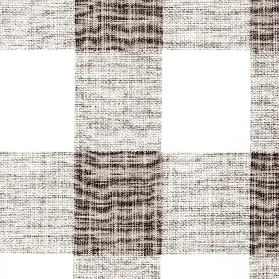 Gathered Crib Skirt in Anderson Ecru Grey Buffalo Check Plaid