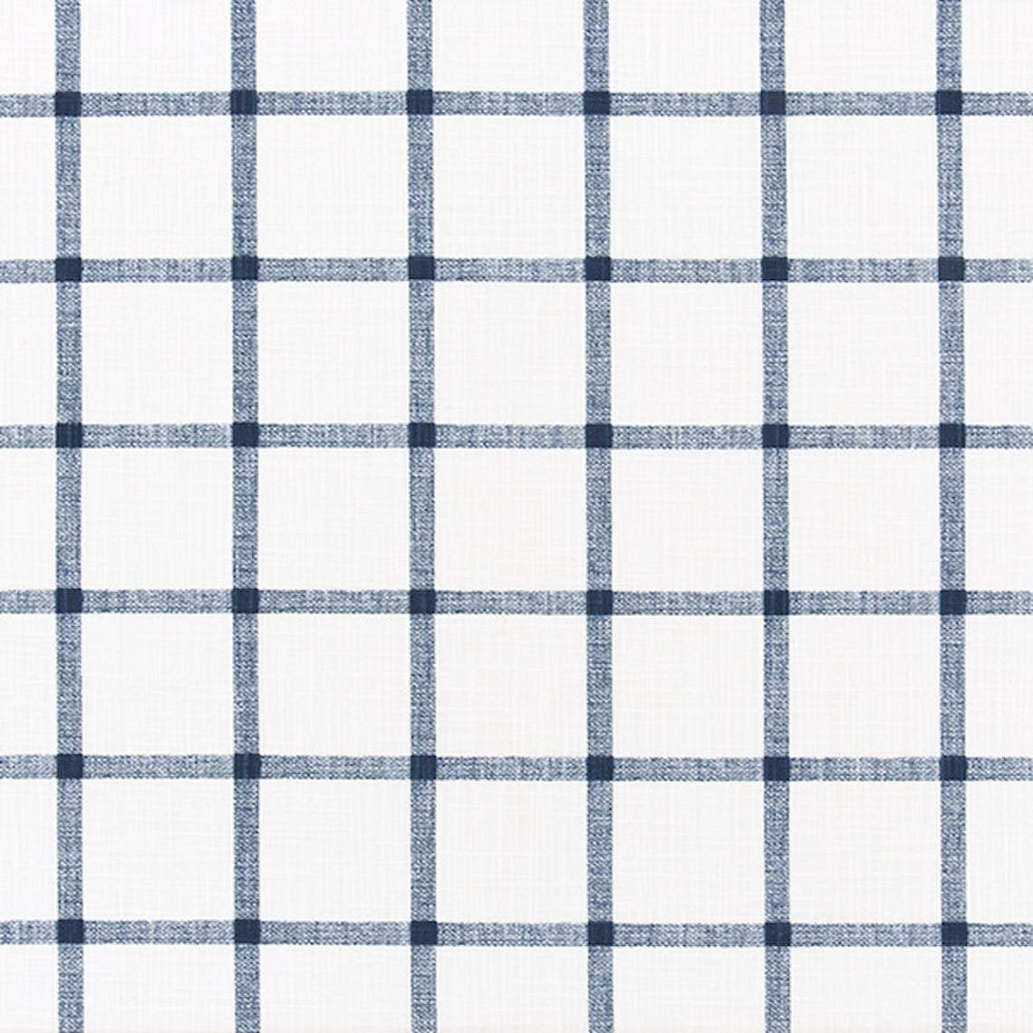 tailored crib skirt in aaron italian denim blue windowpane plaid