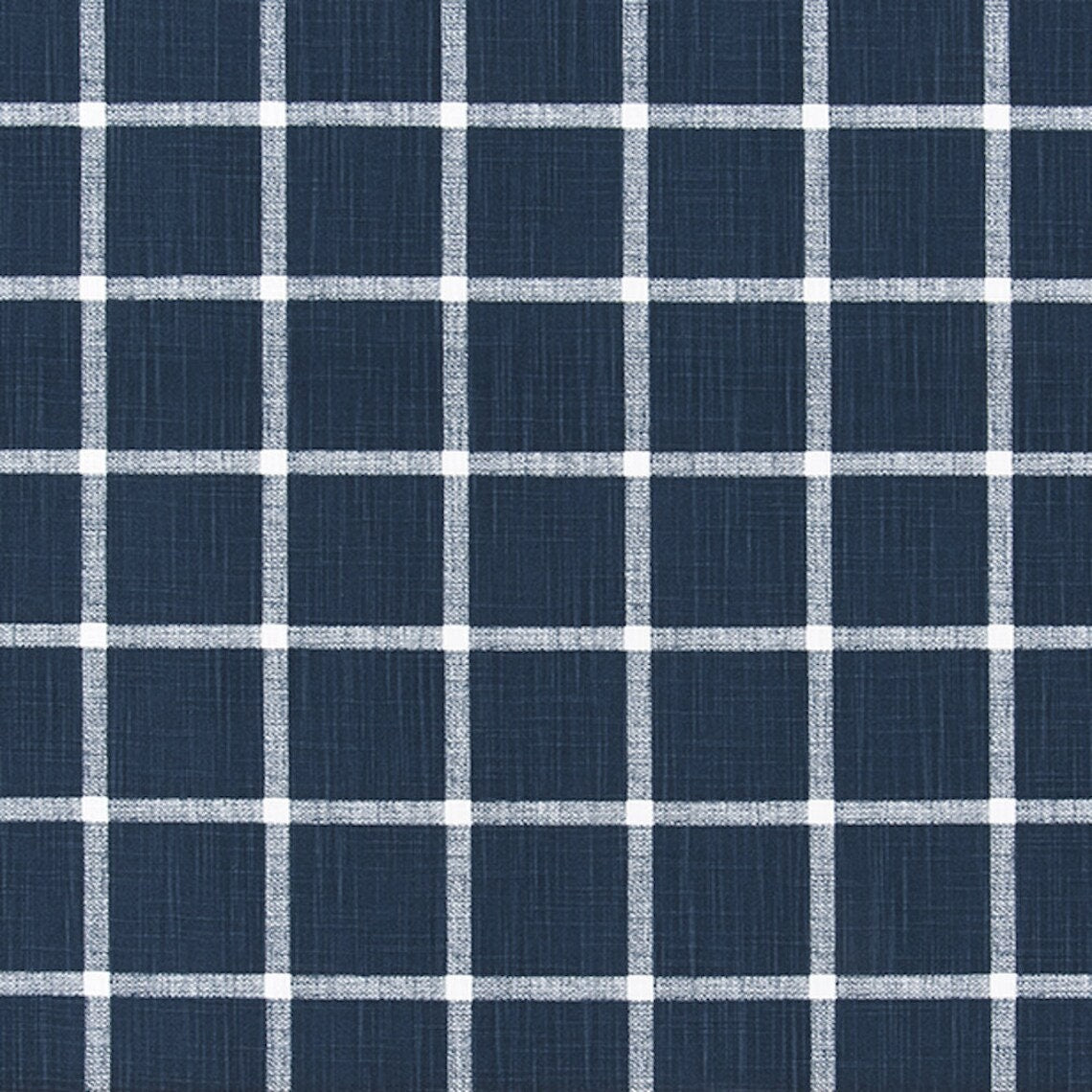 tailored bedskirt in modern farmhouse abbot italian denim blue windowpane plaid