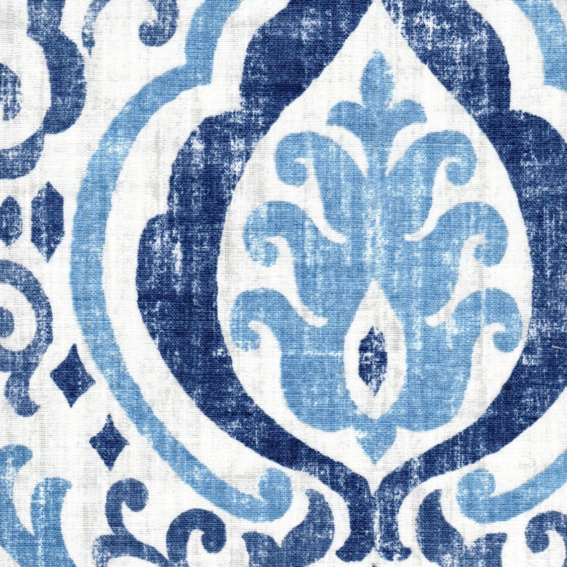 duvet cover in alahambra sapphire blue damask medallion