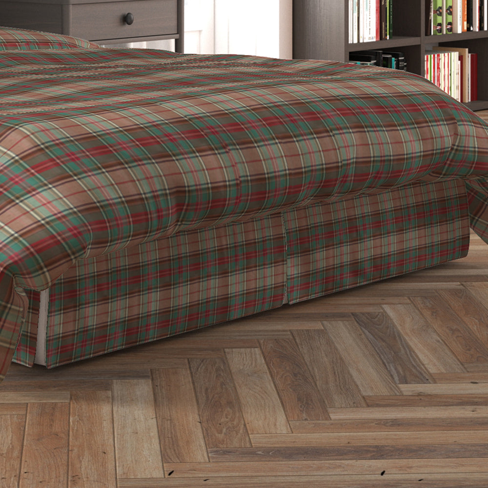 tailored bedskirt in ancient campbell ivy league tartan plaid