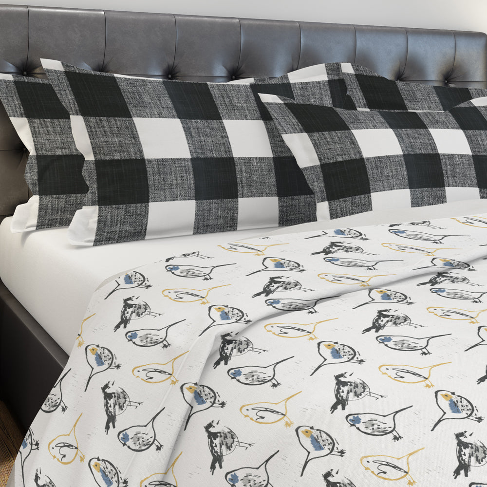 pillow sham in anderson black buffalo check plaid