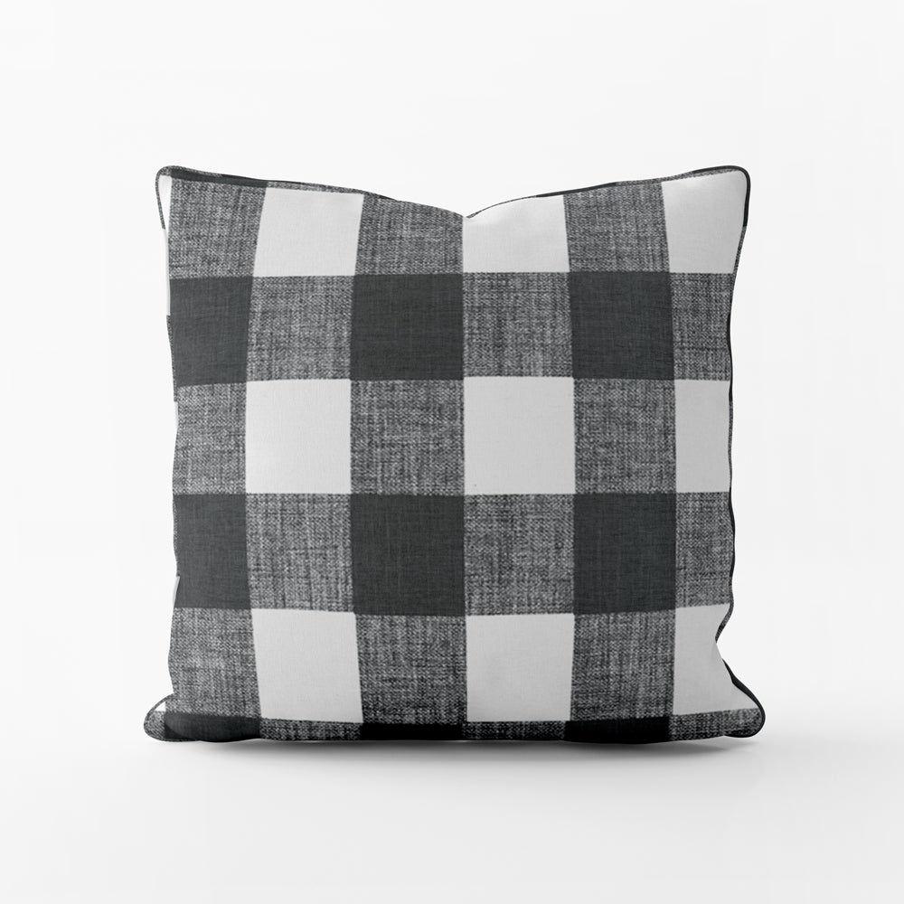 decorative pillows in anderson black buffalo check plaid
