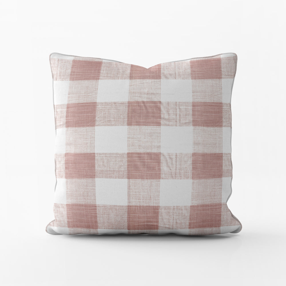 decorative pillows in anderson blush buffalo check plaid