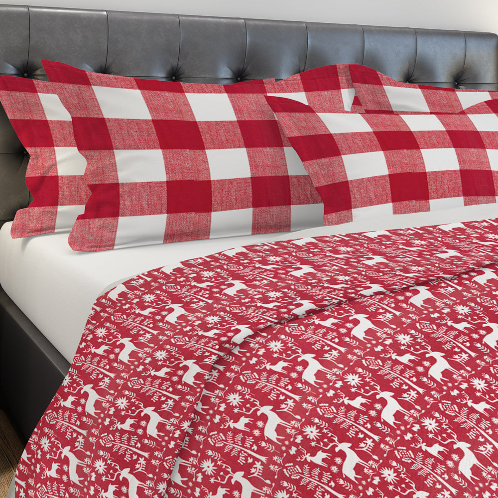 pillow sham in anderson lipstick red buffalo check plaid
