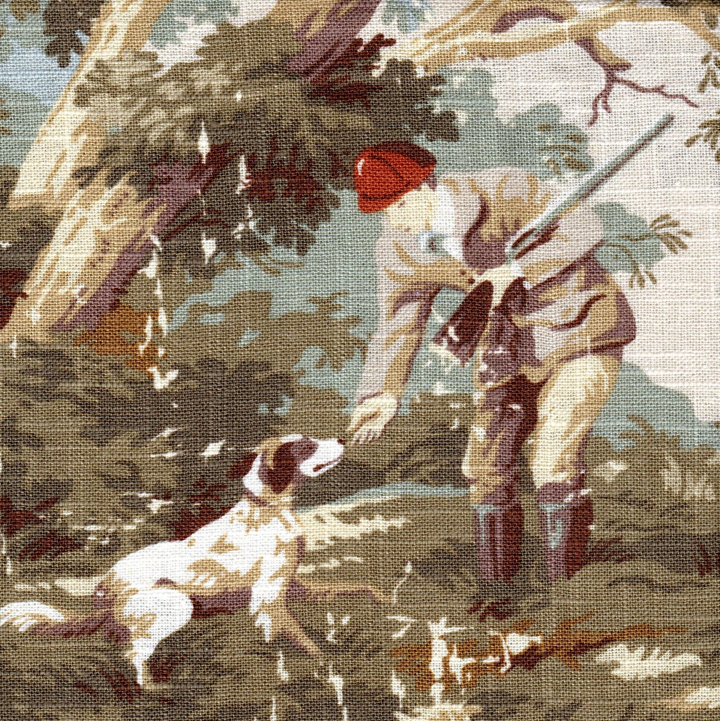 decorative pillows in avondale vintage sportsman toile