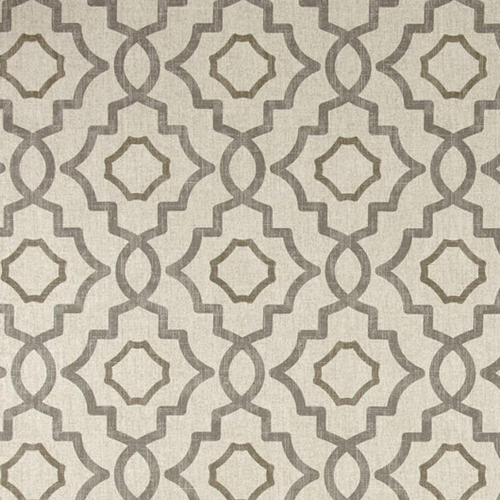 duvet cover in talbot metal gray lattice medallion