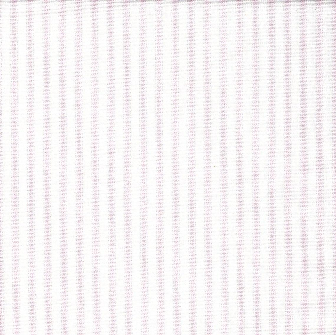 tailored crib skirt in classic bella pale pink ticking stripe