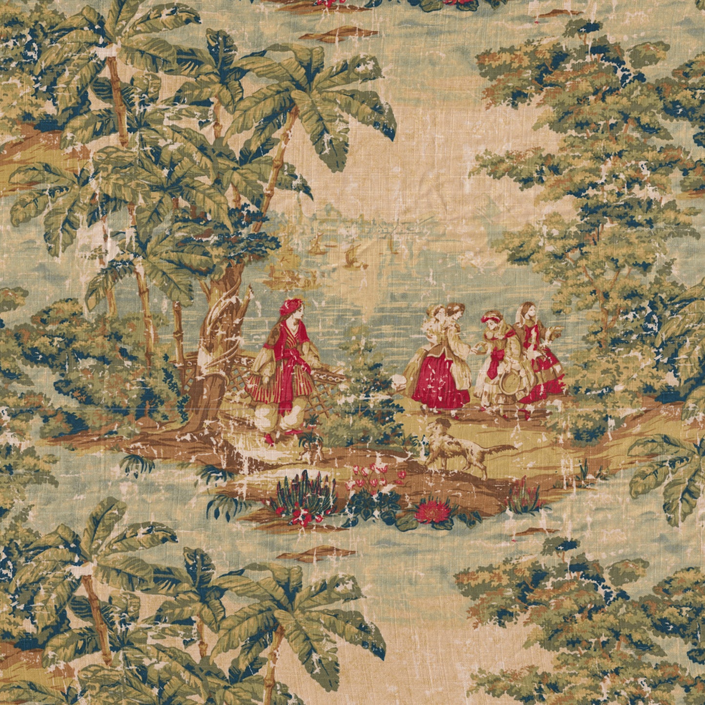 shower curtain in bosporus antique red toile