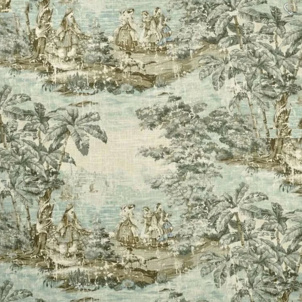 Bed Runner in Bosporus Flax Toile