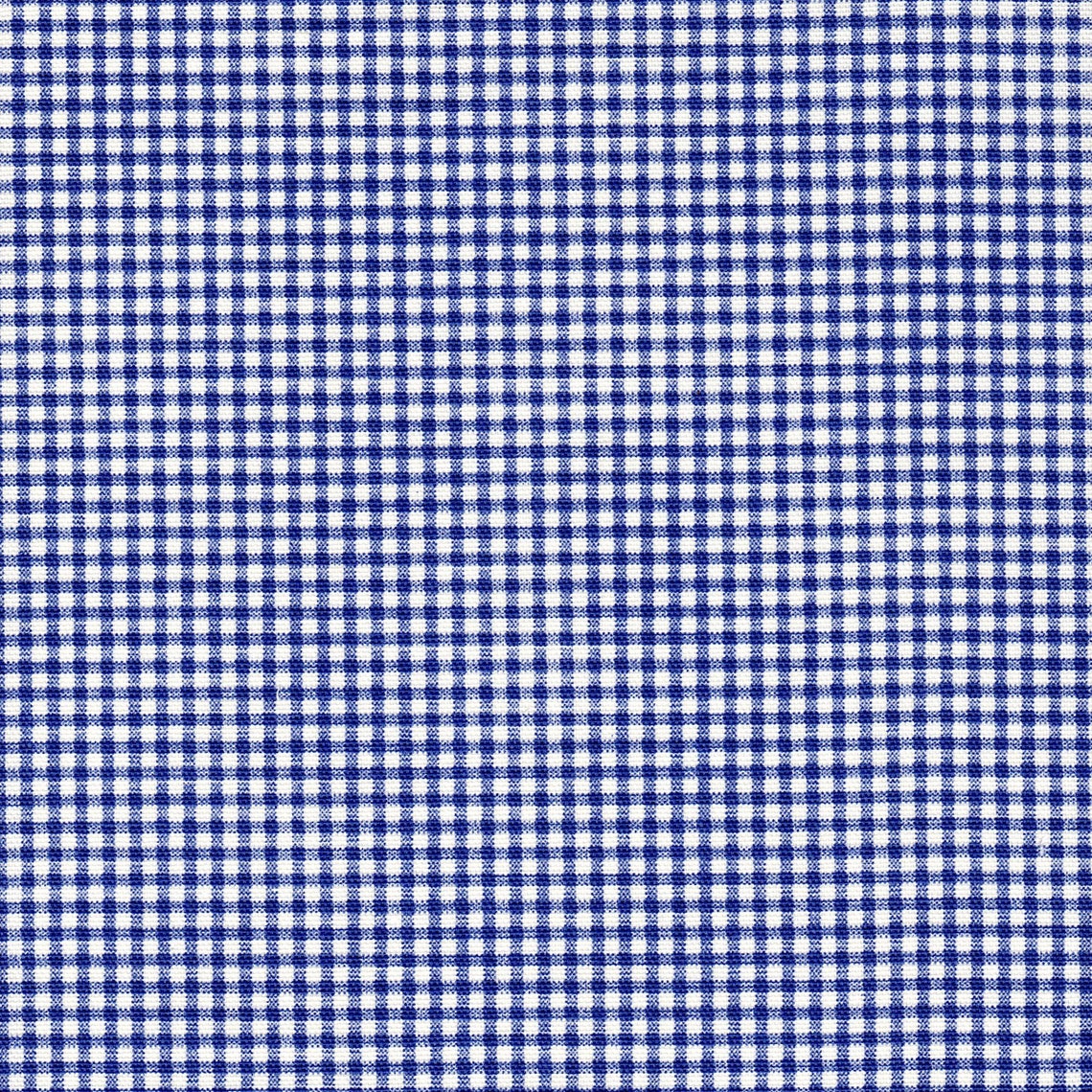 tailored bedskirt in farmhouse dark blue gingham check on white