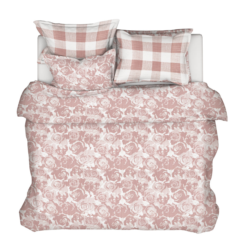duvet cover in farrah blush floral