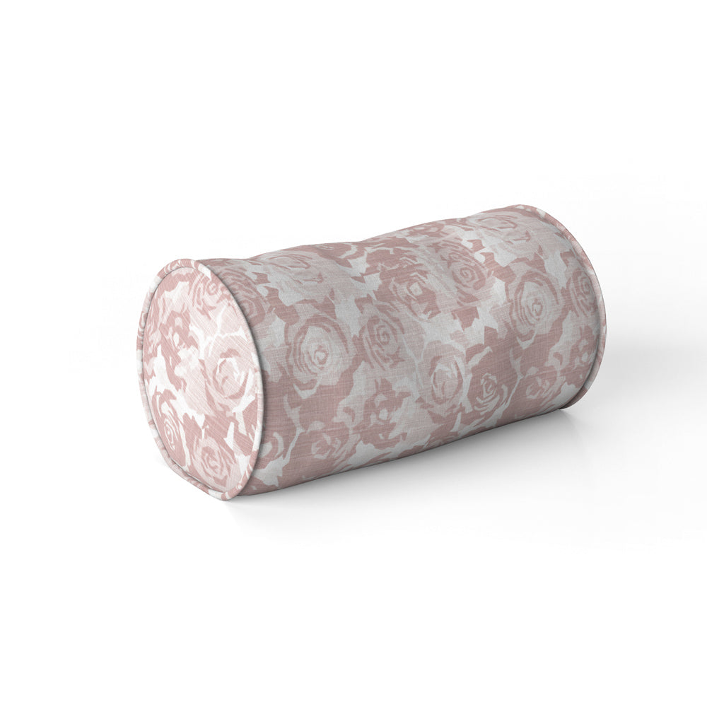 decorative pillows in farrah blush floral neck roll pillow