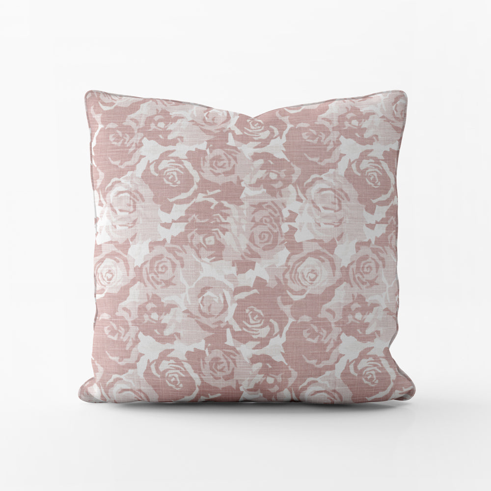 decorative pillows in farrah blush floral