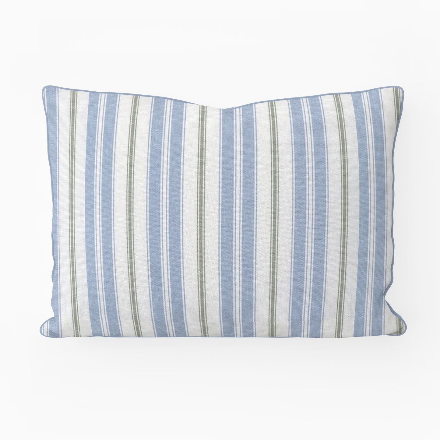 Decorative Pillows in Newbury Antique Blue Stripe- Blue, Green, White