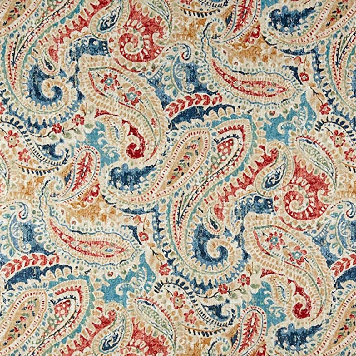 pillow sham in pisces multi weathered paisley large scale