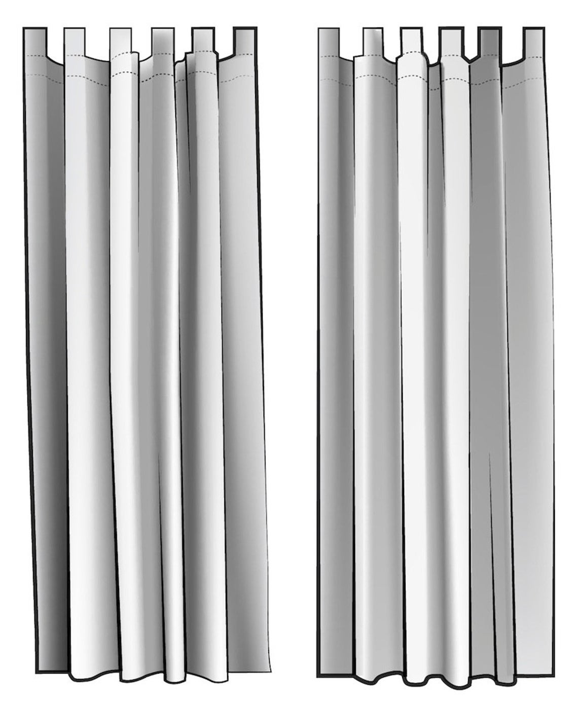 tab top curtain panels pair in shoji summer oriental toile, multicolor chinoiserie