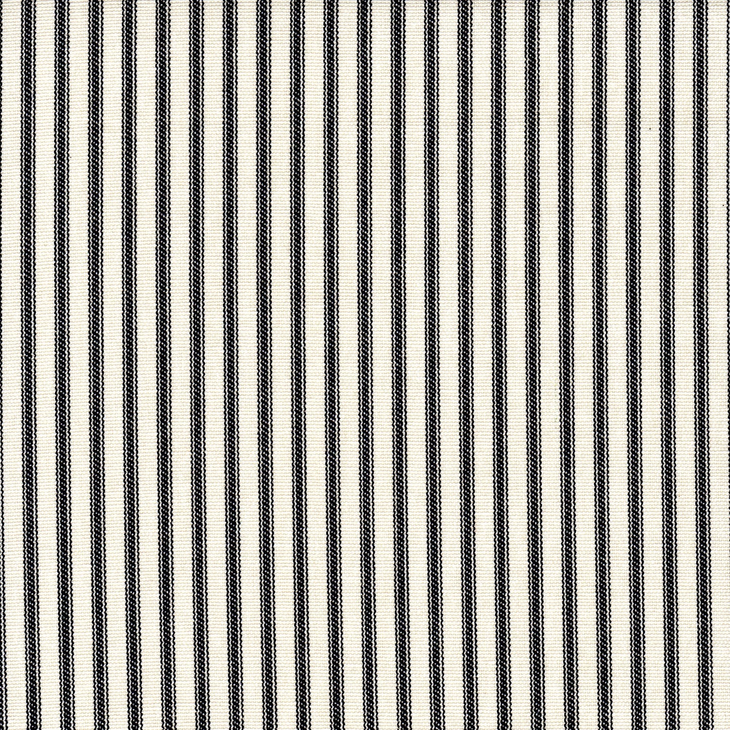 scallop valance in farmhouse black ticking stripe