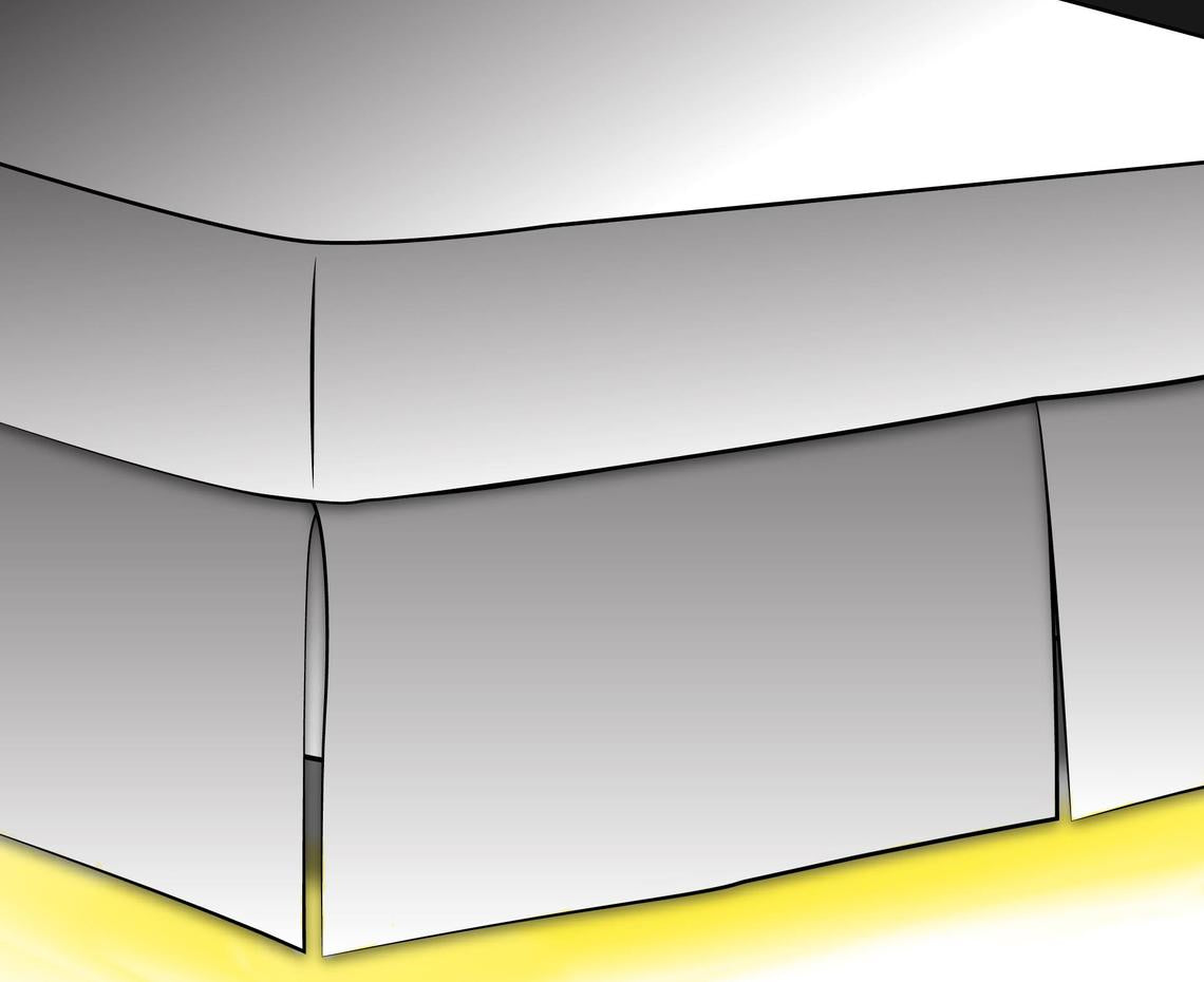 tailored bedskirt in aaron ink black windowpane plaid